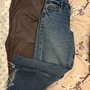 American Eagle Outfitters Straight-Leg Blue Denim Jeans